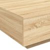 vidaXL Couchtisch mit LED-Leuchten Sonoma-Eiche 80x80x31 cm