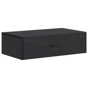 vidaXL Wandmontierter Beistelltisch Schwarz 59 x 34,5 x 17 cm