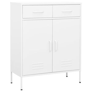 vidaXL Lagerschrank Wei&szlig; 80x35x101,5 cm Stahl