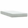 vidaXL Boxspringbett mit Matratze Hellgrau 100x210 cm Samt