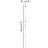 vidaXL Zaunpfosten 13 pcs Grau Ø32mm 200 cm Verzinkter Stahl