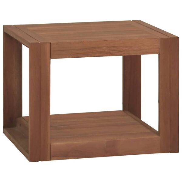 vidaXL Wand-Badregal 45x45x35 cm Massivholz Teak