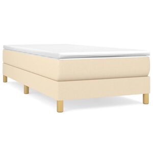 vidaXL Boxspringbettgestell Creme 80x200 cm Stoff