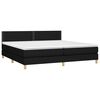 vidaXL Boxspringbett mit Matratze Schwarz 200x200 cm Stoff