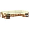 vidaXL Outdoor-Sofagarnitur 7 stk. Natur und Creme