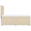 vidaXL Boxspringbett mit Matratze Creme 90x200 cm Stoff