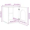 vidaXL Katzenhaus Beton 53 x 52 x 62 cm Holzwerkstoff