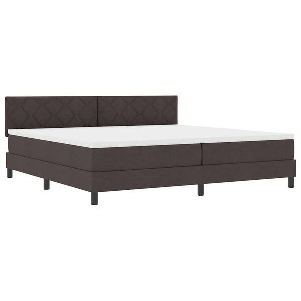 vidaXL Boxspringbett mit Matratze Dunkelbraun 200 x 200 cm Stoff