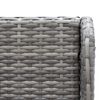 vidaXL Garten-Ecksofas 2 Stk. Poly Rattan Grau
