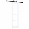 vidaXL Schiebet&uuml;r ORKDAL Wei&szlig; 61 x 198,5 cm Massivholz Kiefer und Glas