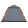 vidaXL Kuppel-Campingzelt 5 Personen Grau und Orange Quick Release