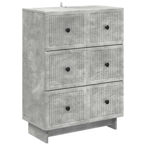 vidaXL Schubladenschrank 66 x 34,5 x 90 cm Holzwerkstoff Betongrau