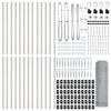 vidaXL Zaunpfosten Silber 50 x 0,8 m (25 mm Netz) Stahl