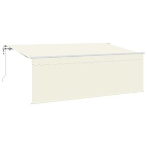 vidaXL Einziehbare Markise Creme 400 x 200 cm Polyester und Aluminium