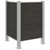 vidaXL M&uuml;lltonnenzaun Grau 85 x 85 x 115 cm Aluminium und WPC