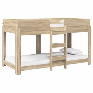 vidaXL Etagenbett f&uuml;r Kinder Sonoma-Eiche 100 x 200 cm Holzwerkstoff