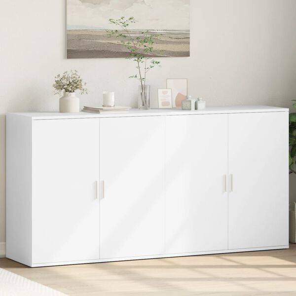 vidaXL Sideboards 2 Stk. Wei&szlig; 79x38x80 cm Holzwerkstoff