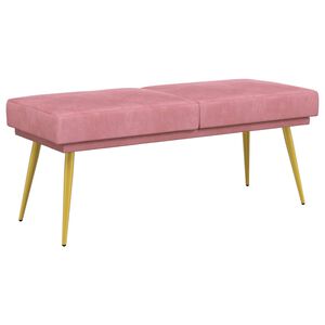 vidaXL Doppellagige Bank Rosa 120 x 45 x 46 cm Samt