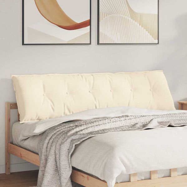 vidaXL R&uuml;ckenkissen Creme 180 x 50 cm Cordstoff