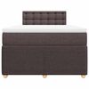 vidaXL Boxspringbett mit Matratze Dunkelbraun 120x190 cm Stoff