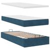 vidaXL Ottoman-Bett mit Matratzen Dunkelblau 200x200 cm Samt