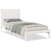 vidaXL Massivholzbett Extra Lang ohne Matratze Wei&szlig; 90x220 cm
