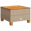 vidaXL 9-tlg. Garten-Sofagarnitur mit Kissen Beige Poly Rattan