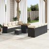 vidaXL Gartensofa-set 11 pcs Schwarz Poly-Rattan