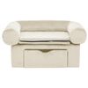 vidaXL Hundesofa mit Schublade Creme 75x50x38 cm Plüsch