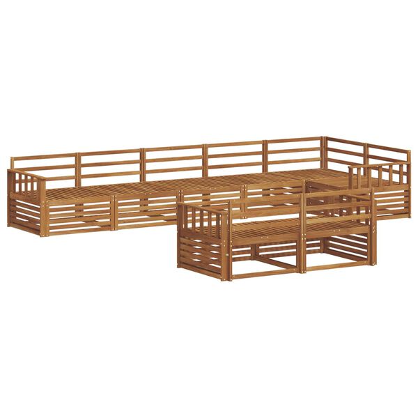 vidaXL Outdoor-Sofagarnitur 8 pcs Natur Massivholz Akazie