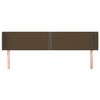 vidaXL Kopfteil mit Ohren Dunkelbraun 183x16x78/88 cm Stoff
