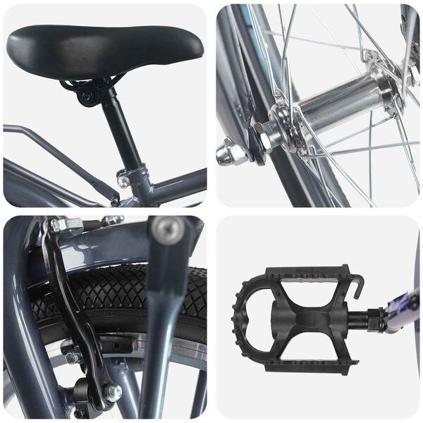 vidaXL Kinderfahrrad 20 Zoll f&uuml;r 6-11 Jahre alt Dunkelgrau