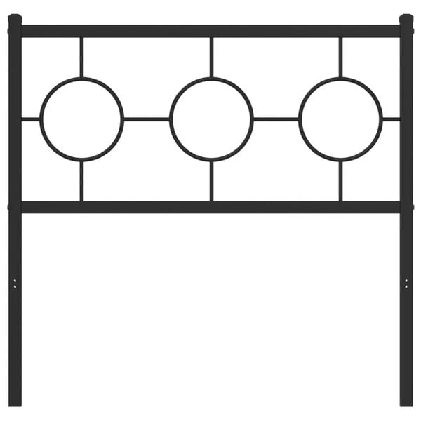 vidaXL Ersatz-Kopfteil Metall Schwarz 90 cm