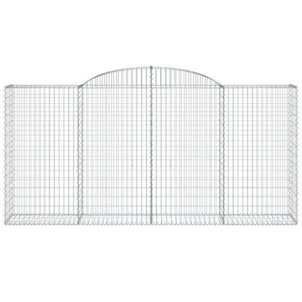 vidaXL Gabionen mit Hochbogen 5 Stk. 300x50x140/160cm Verzinktes Eisen