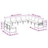 vidaXL Garten-Sofa-Set 10 pcs Anthrazit Stahl