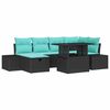 vidaXL Gartensofa-set 7 stk. Poly-Rattan