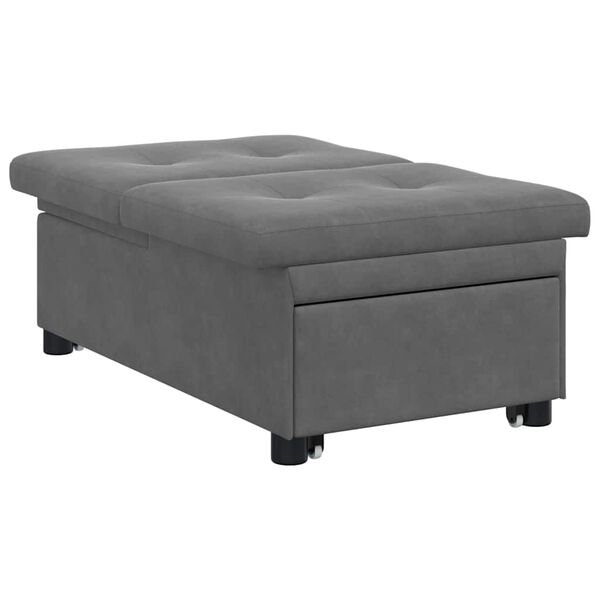 vidaXL Pull-Out Schlafsofa Dunkelgrau 194 x 67 x 82 cm Mikrofaser