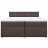 vidaXL Boxspringbett mit Matratze Dunkelbraun 200x200 cm Stoff
