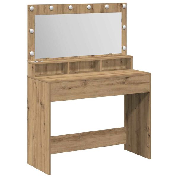 vidaXL Schminktisch Artisan-Eiche 100 x 41 x 135 cm Holzwerkstoff