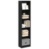 vidaXL Bücherregal Schwarz 40x24x176 cm Holzwerkstoff