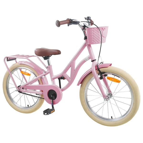vidaXL Kinderfahrrad 24 Zoll f&uuml;r 8-12 Jahre alt Hellrosa