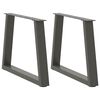 vidaXL Couchtischbeine V-Form 2 St&uuml;ck Anthrazit 50x(42-43,3) cm Stahl