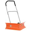 vidaXL Schneeschieber mit Teleskopgriff Orange Stahl