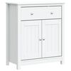 vidaXL Badschrank BERG Wei&szlig; 69,5x34x80 cm Massivholz Kiefer