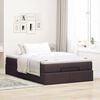 vidaXL Ottoman-Bett mit Matratze Dunkelbraun 120x200 cm Stoff