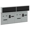 vidaXL Werkzeugschrank-Set 6 stk. Schwarz Pulverbeschichteter Stahl