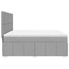 vidaXL Boxspringbett mit Matratze Hellgrau 180x200 cm Stoff