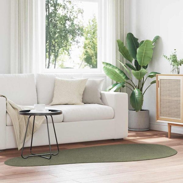 vidaXL Bereichsteppiche HUARTE Waldgr&uuml;n 100 x 200 cm Polyester