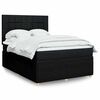 vidaXL Boxspringbett mit Matratze Schwarz 140x200 cm Stoff