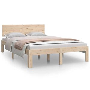vidaXL Massivholzbett 120x190 cm